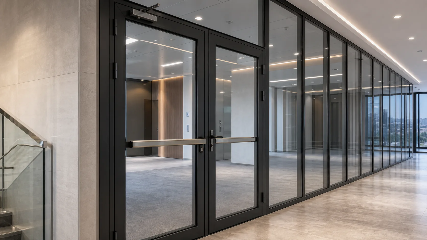 Fire-rated doors and partitions